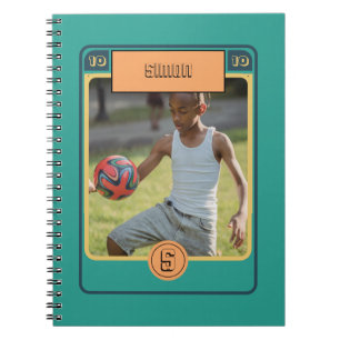 Carnet Carte Retro Football Soccer Inspiré Vert