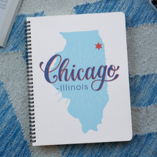 Carnet Carte Vintage de Chicago Illinois