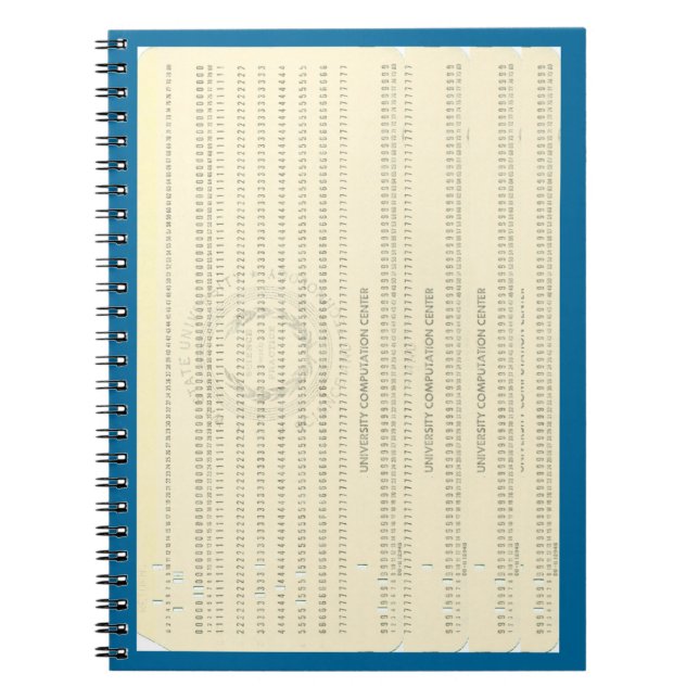 Carnet Cartes perforées pour la programmation informatiqu (Devant)