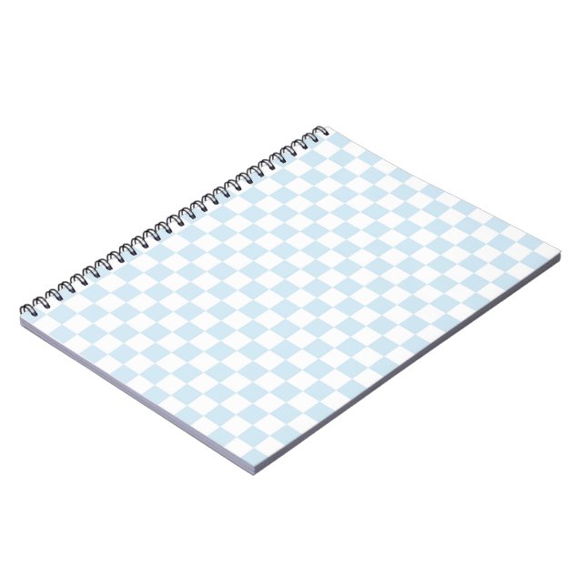 Carnet Carton bleu pastel et blanc (Côté gauche)