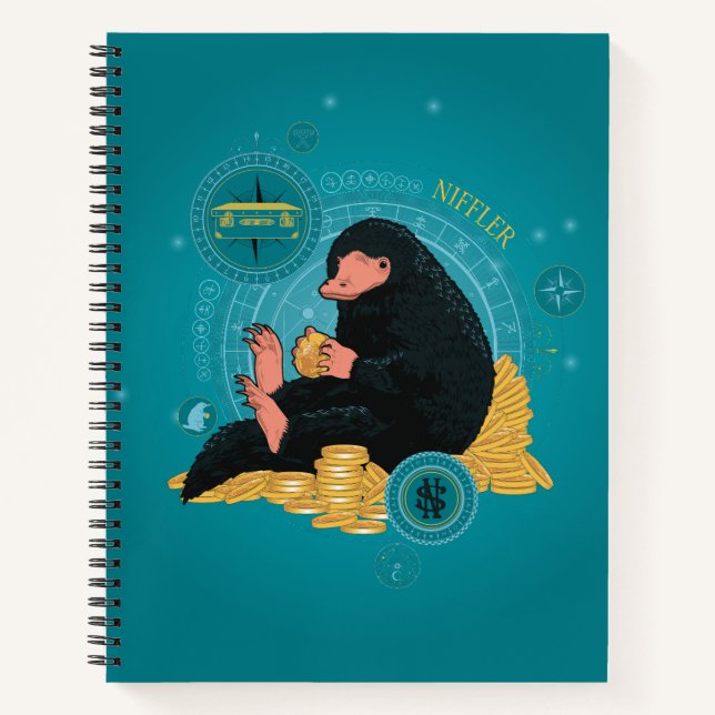 Carnet Carton NIFFLER™ Avec Pièces D'Or (Devant)