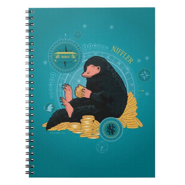 Carnet Carton NIFFLER™ Avec Pièces D'Or (Devant)