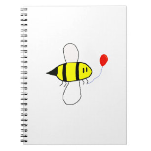 Carnet Cartoon Bumblebee with Balloon
