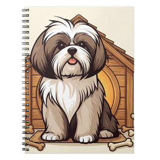 Carnet Cartoon Doghouse-Cute Shih Tzu Design