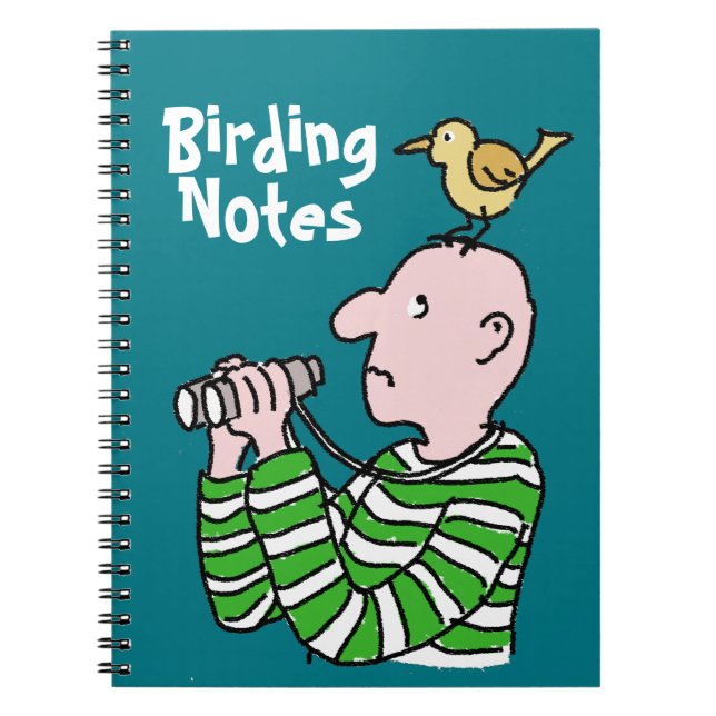 Carnet Cartoon Oiseau Watcher & Bird (Devant)