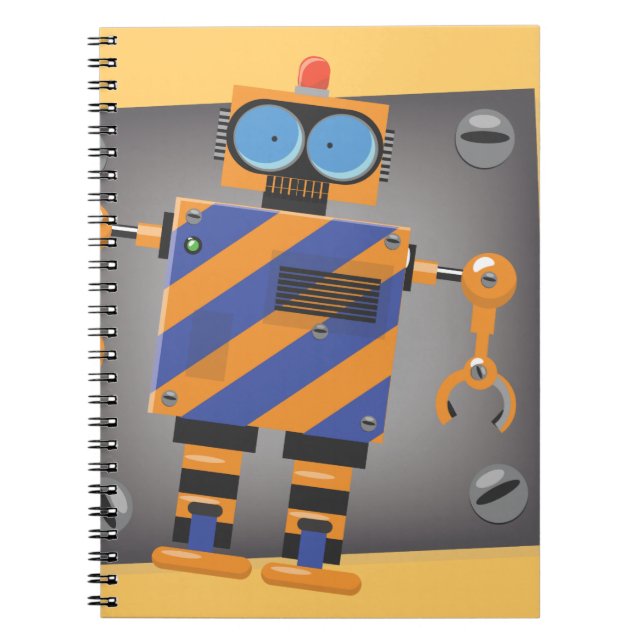 Carnet Cartoon robotique mécanique (Devant)
