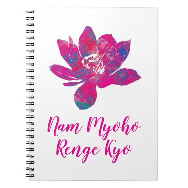 Carnet Cascade spirituelle de couleur Lotus Flower (Devant)