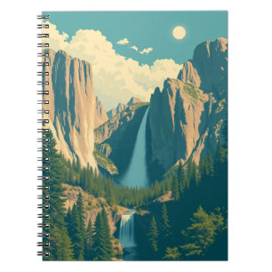 Carnet Cascade Yosemite Vintage Rétro