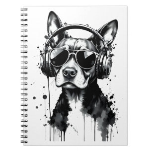 Carnet Casque de chien cool Cute Animaux de compagnie enc