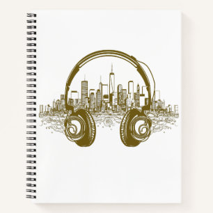 Carnet Casque de musique City Rhyme Wondermerderies Vibes