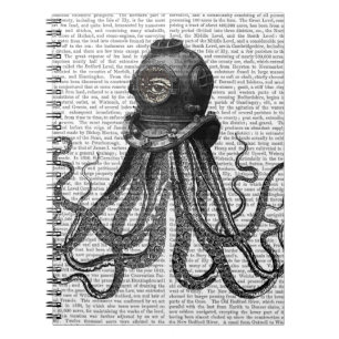 Carnet Casque de pieuvre et de plongée