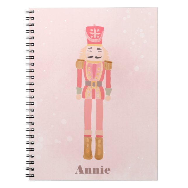 Carnet Casse-noix Noël rose Pastel mou (Devant)