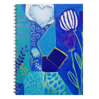 Carnet Cassis Bleu en Fleur