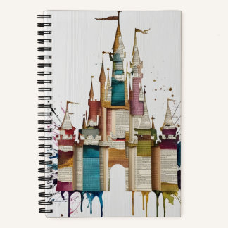 Carnet Castle Spiral Notebook – Whimsical Watercolor 