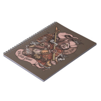 Carnet Cat Knight vintage impression