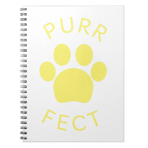 Carnet Cat Parfect Jaune Purr Empreinte de patte