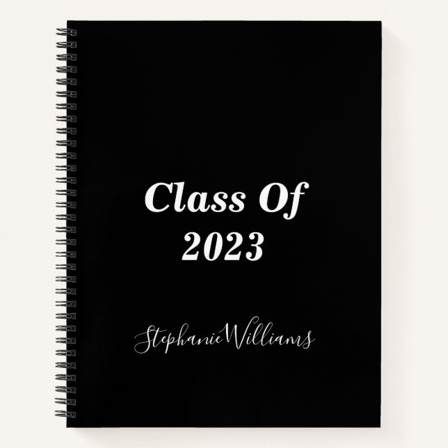 Carnet Catégorie De 2023 Monogrammes Diplôme Cadeau Simpl (Devant)