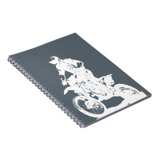 Carnet Cavalier de motocross sur le vélo - arrière - plan