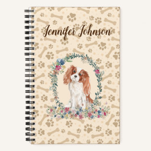 Carnet Cavalier King Charles Spaniel Chien Empreinte de p