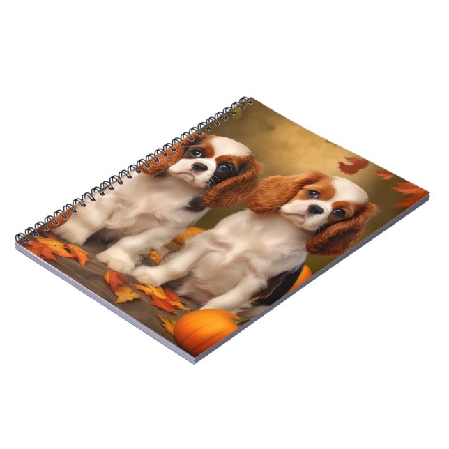 Carnet Cavalier King Charles Spaniel Chiot Citrouille d'a (Côté gauche)