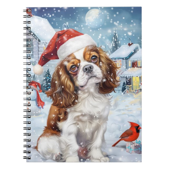 Carnet Cavalier King Winter Wonderland Noël Joie (Devant)