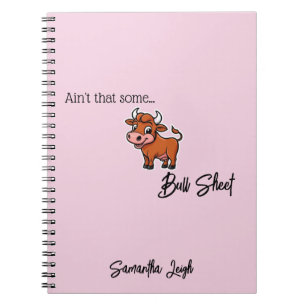 Carnet Ce n’est pas qu’une feuille de taureau Tan Snarky 