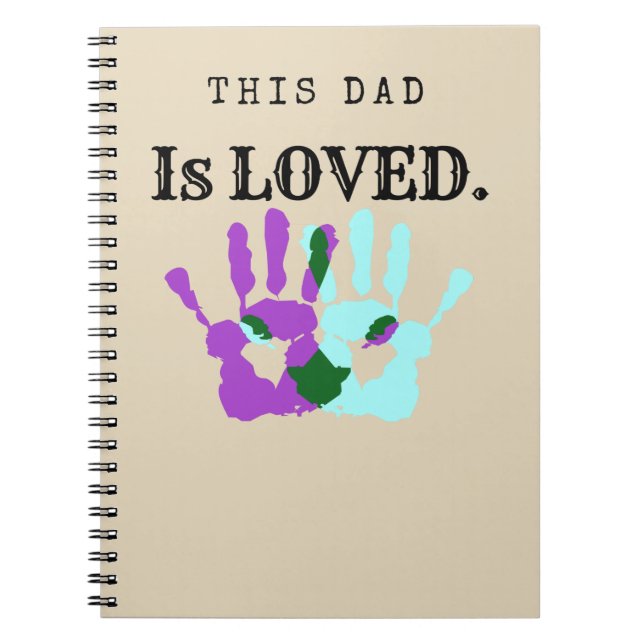 Carnet Ce papa est cadeau en spirale aimé de papa de (Devant)