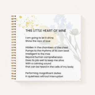 Carnet Ce Petit Coeur De Moi - Poème Gratuit