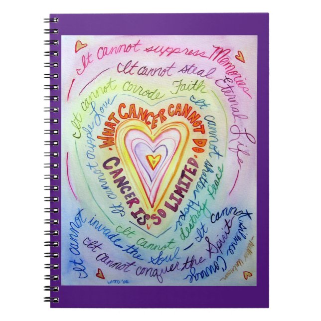 Carnet Ce que le cancer ne peut pas faire Heart Art Carne (Devant)