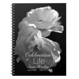 Carnet Celebration of Life Rose Funeral Guest Book 3