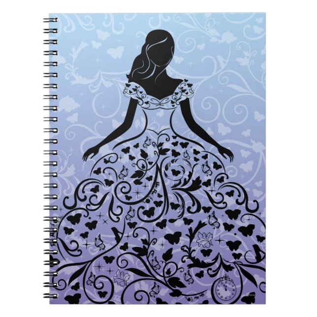 Carnet Cendrillon Robe fantaisie Silhouette (Devant)