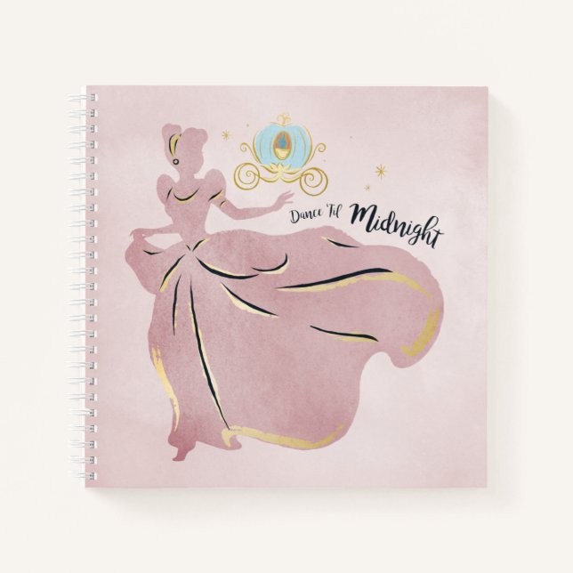 Carnet Cendrillon Silhouette "Danse jusqu'à minuit" (Devant)