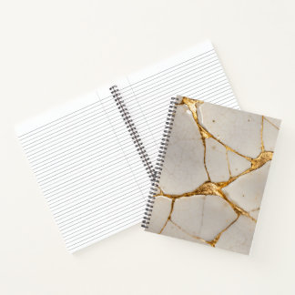 Carnet Céramique fissurée or Kintsugi japonais