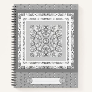 Carnet Céramique gris dentelle