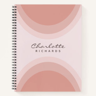 Carnet Cercle Abstrait rose clair moderne
