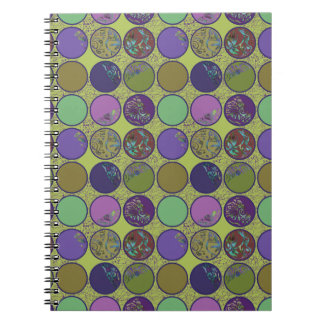 Carnet Cercle Abstrait Vert Violet
