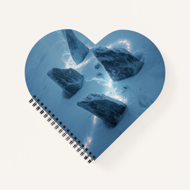 Carnet Cercle de lumière dans la neige (Devant)