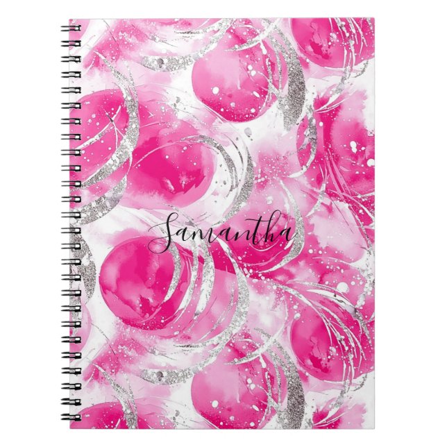Carnet Cercles Abstraits roses-filles (Devant)