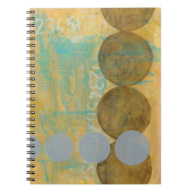 Carnet Cercles Brown et gris foncés avec des nombres (Devant)