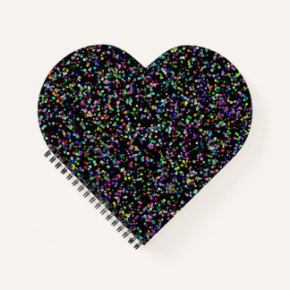 Carnet Cercles colorés bulles sur motif unique noir