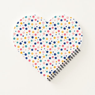 Carnet cercles colorés motifs mignons pois