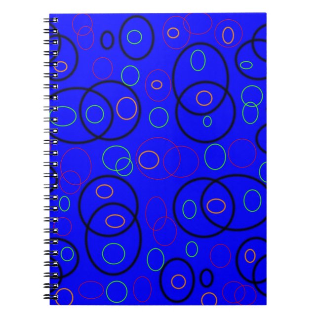 Carnet Cercles colorés sur bleu (Devant)