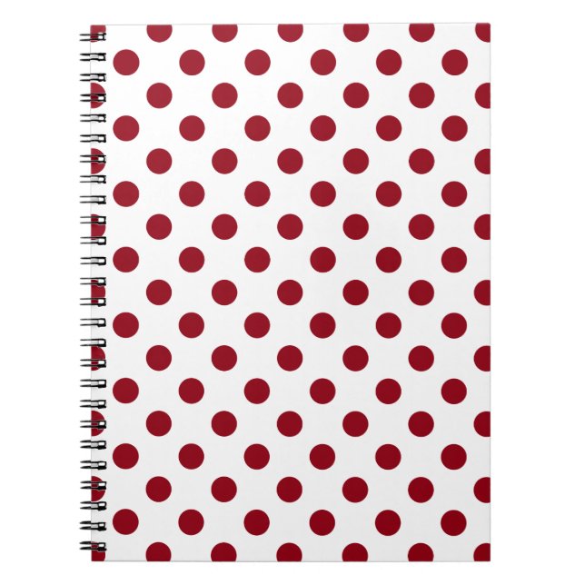 Carnet Cercles des Pois rouges de Crimson (Devant)