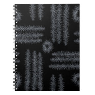 Carnet Cercles et lignes noirs et blancs