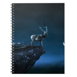 Carnet cerf au clair de lune