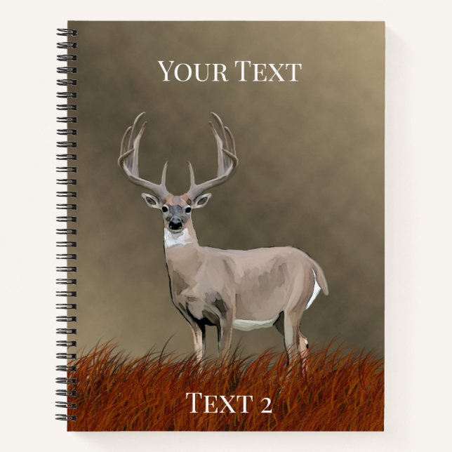 Carnet Cerf blanc dans les Prairies (Devant)