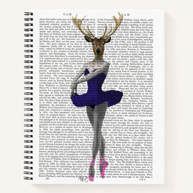 Carnet Cerf de Ballerina en bleu (Devant)