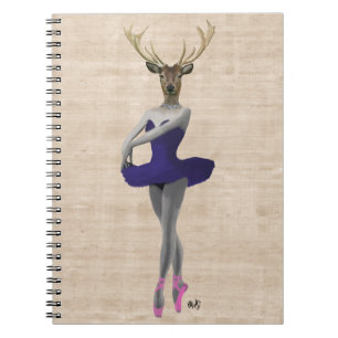 Carnet Cerf de ballet en bleu