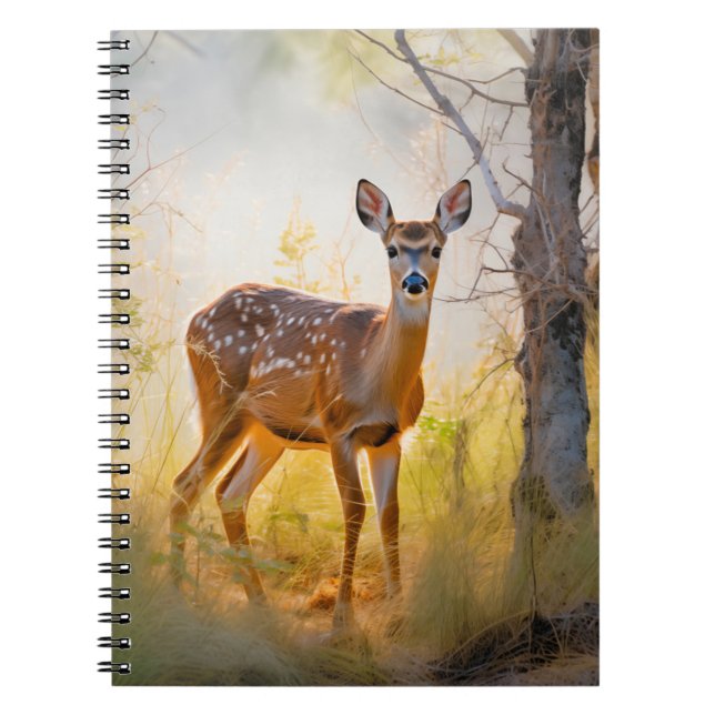 Carnet Cerf gracieux dans la conception de la nature fore (Devant)
