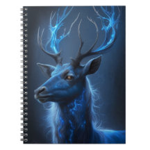 Cerf néon éthéré | Cerf fantaisiste bleu mystique